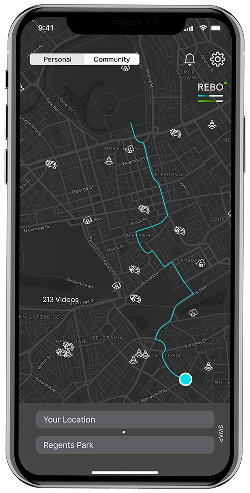 iPhone Mockup of the app